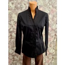 Mya fodros nyakú fekete ing