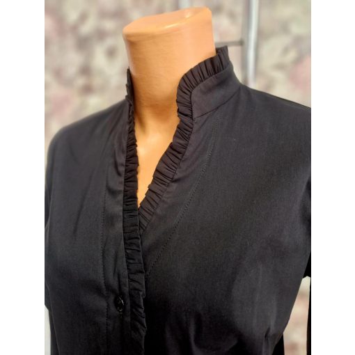 Mya fodros nyakú fekete ing