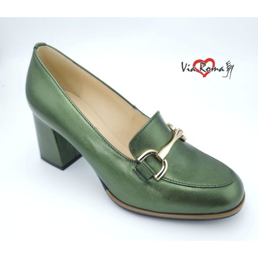 Via roma metál zöld cipő